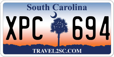 SC license plate XPC694