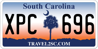 SC license plate XPC696
