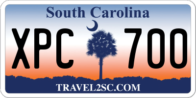 SC license plate XPC700