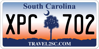 SC license plate XPC702