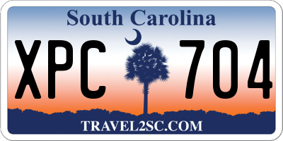 SC license plate XPC704