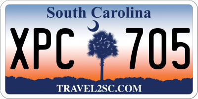 SC license plate XPC705