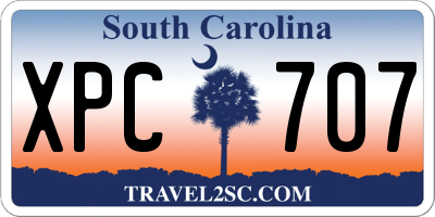 SC license plate XPC707
