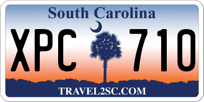 SC license plate XPC710