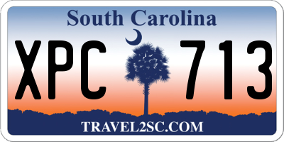 SC license plate XPC713