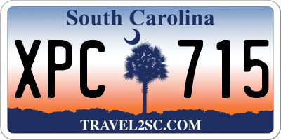 SC license plate XPC715