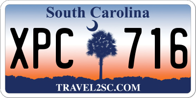 SC license plate XPC716