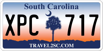 SC license plate XPC717