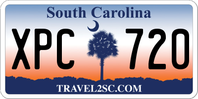 SC license plate XPC720