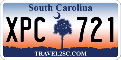 SC license plate XPC721