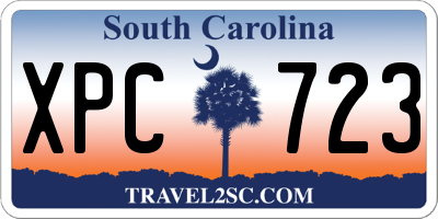 SC license plate XPC723