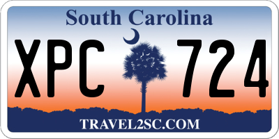 SC license plate XPC724