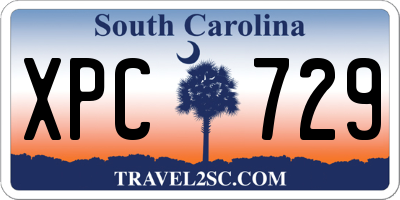 SC license plate XPC729