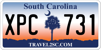 SC license plate XPC731