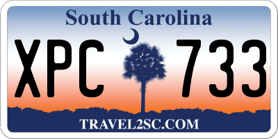 SC license plate XPC733