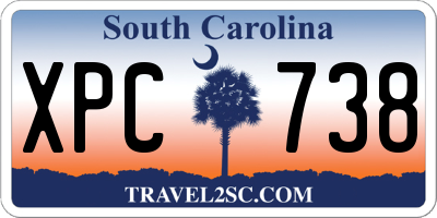 SC license plate XPC738