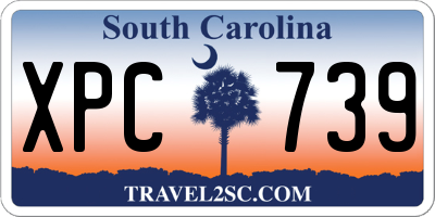 SC license plate XPC739