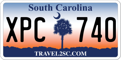 SC license plate XPC740