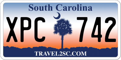 SC license plate XPC742