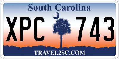 SC license plate XPC743