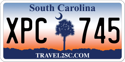SC license plate XPC745