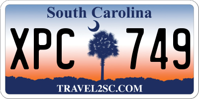 SC license plate XPC749