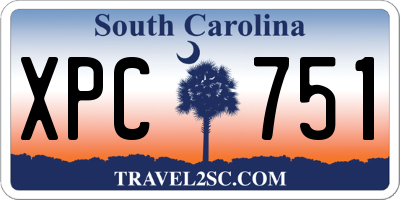 SC license plate XPC751