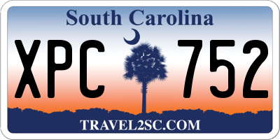 SC license plate XPC752