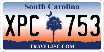 SC license plate XPC753