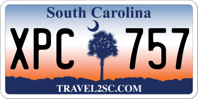 SC license plate XPC757