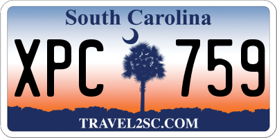 SC license plate XPC759