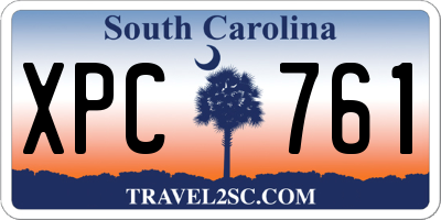 SC license plate XPC761