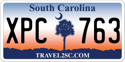 SC license plate XPC763