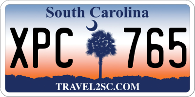 SC license plate XPC765