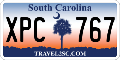 SC license plate XPC767