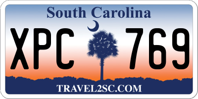 SC license plate XPC769