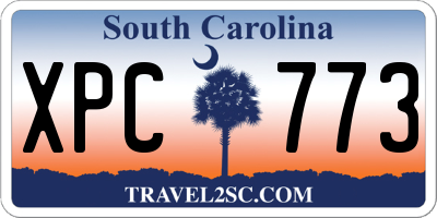 SC license plate XPC773