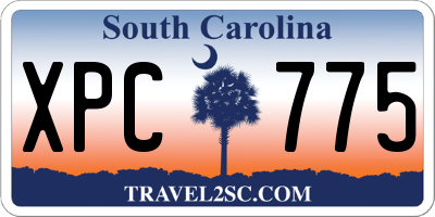 SC license plate XPC775