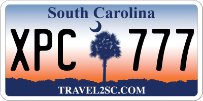 SC license plate XPC777