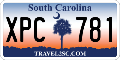 SC license plate XPC781