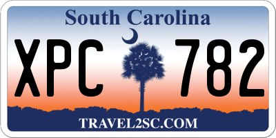 SC license plate XPC782