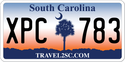 SC license plate XPC783