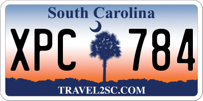 SC license plate XPC784