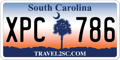 SC license plate XPC786