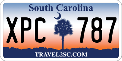 SC license plate XPC787
