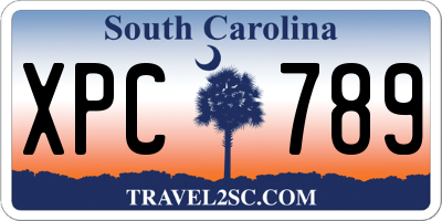 SC license plate XPC789