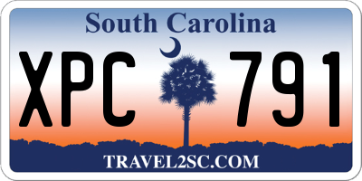 SC license plate XPC791