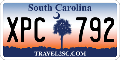 SC license plate XPC792