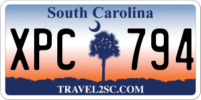 SC license plate XPC794
