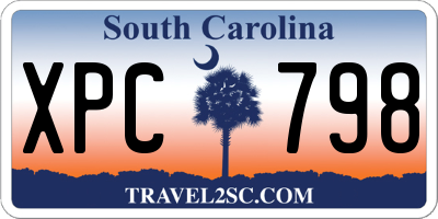 SC license plate XPC798